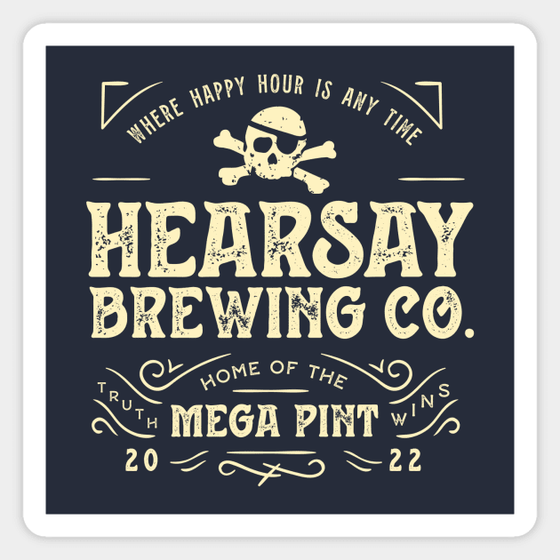 Hearsay Brewing Company Magnet by Cat Bone Design